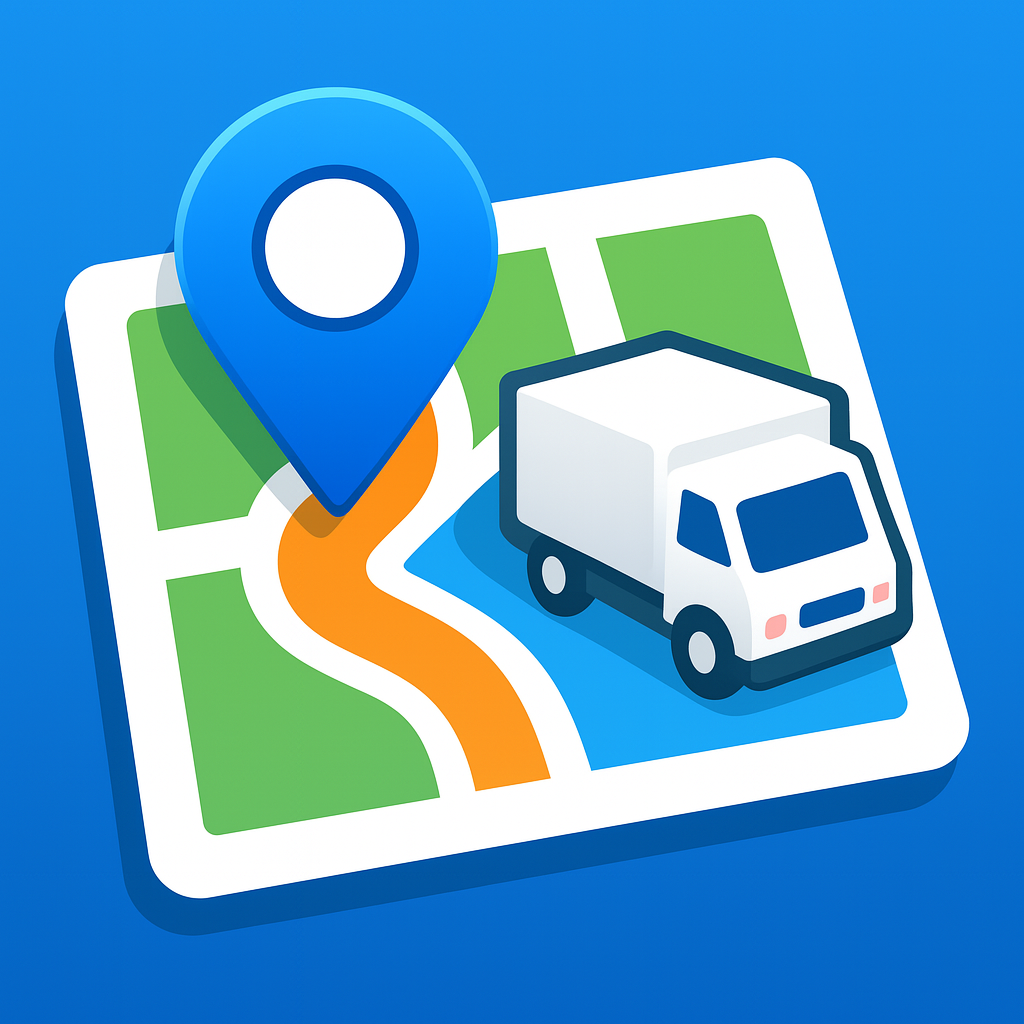 Delivery Route Planner App Icon - Advanced Route Optimization
